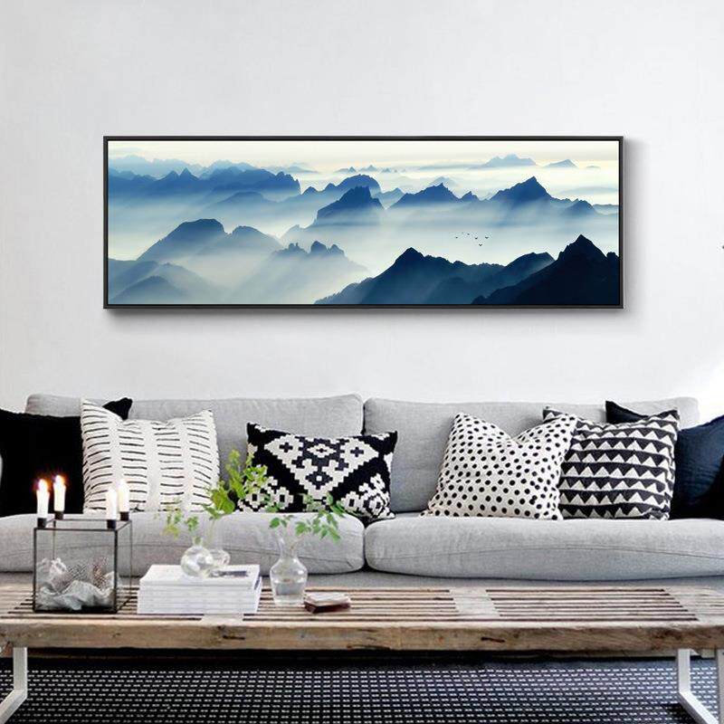 现代简约装饰画客厅画山水风景画 书房办公室挂画酒店壁画装饰品