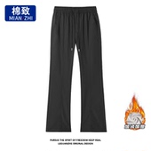 HK25779 棉致2025 特P19 5XL HK24800加绒 白底斜切加绒微喇长裤