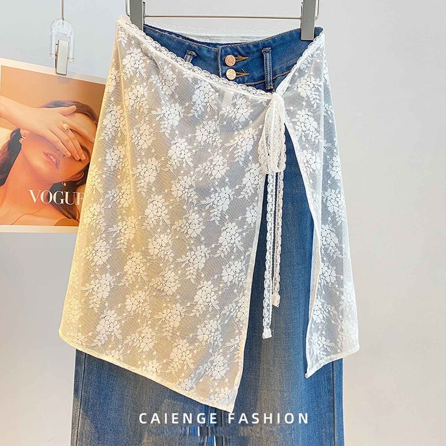 韩版小众设计蕾丝花边叠穿网纱裙帘氛围感纱裙摆带围裙半身裙屁帘,家庭/个人清洁工具,围裙,淘宝优惠券,粉丝福利购,淘宝优惠卷