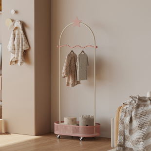 儿童衣帽架可移动落地卧室收纳次净衣挂衣架家用房间创意立式 衣架