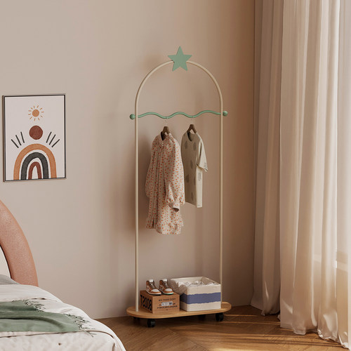 儿童房间多巴胺衣帽架落地可移动