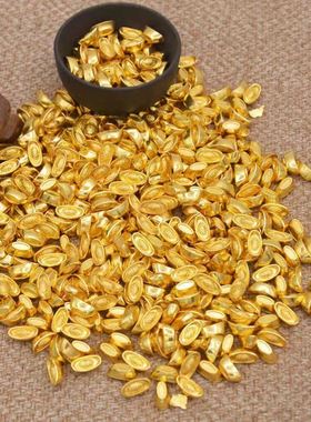 小金元宝摆件财神供奉用品实心大小号仿真元宝家居装饰