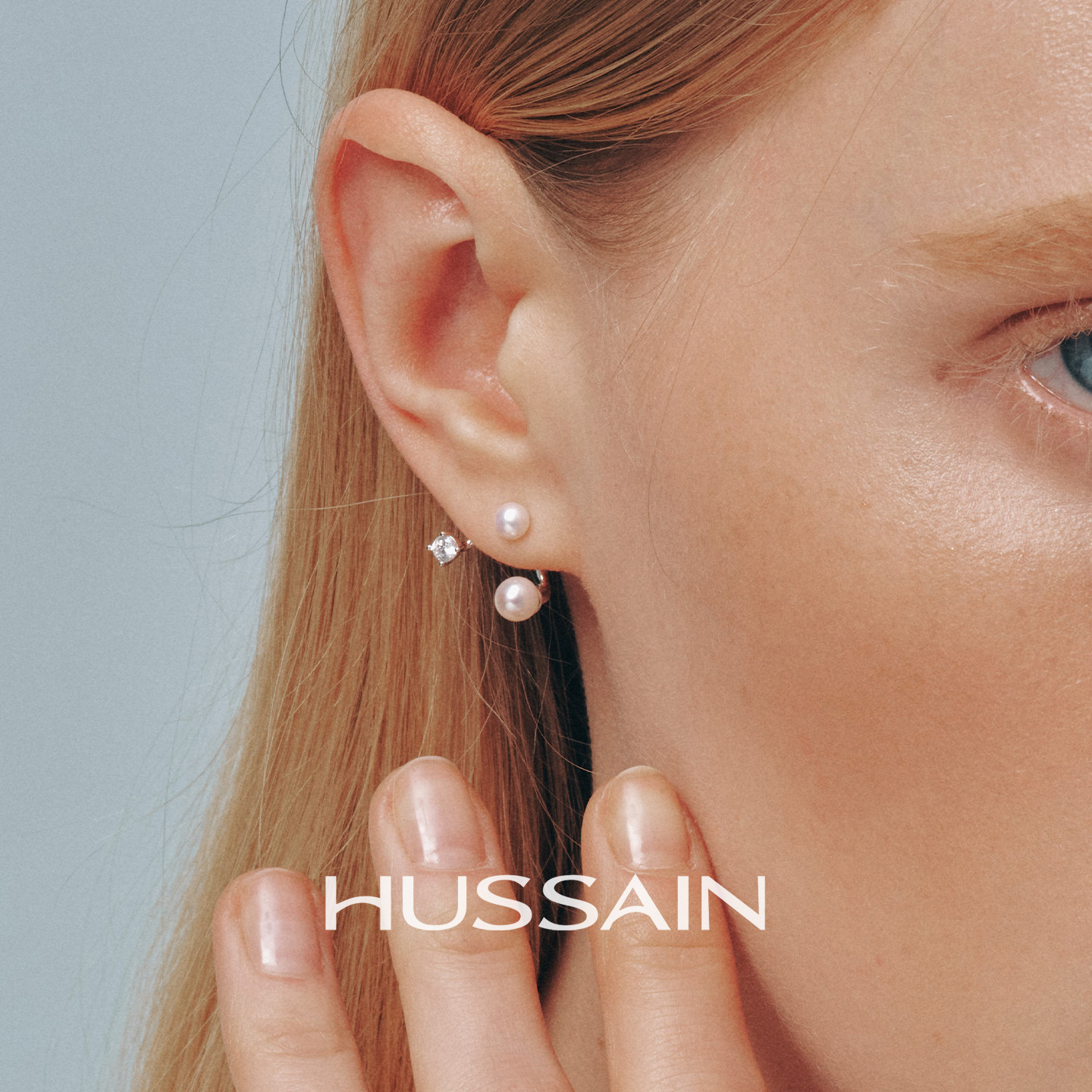 赫生HUSSAIN星点零星珍珠耳钉精致小巧秋冬高级感耳饰悬浮耳环女