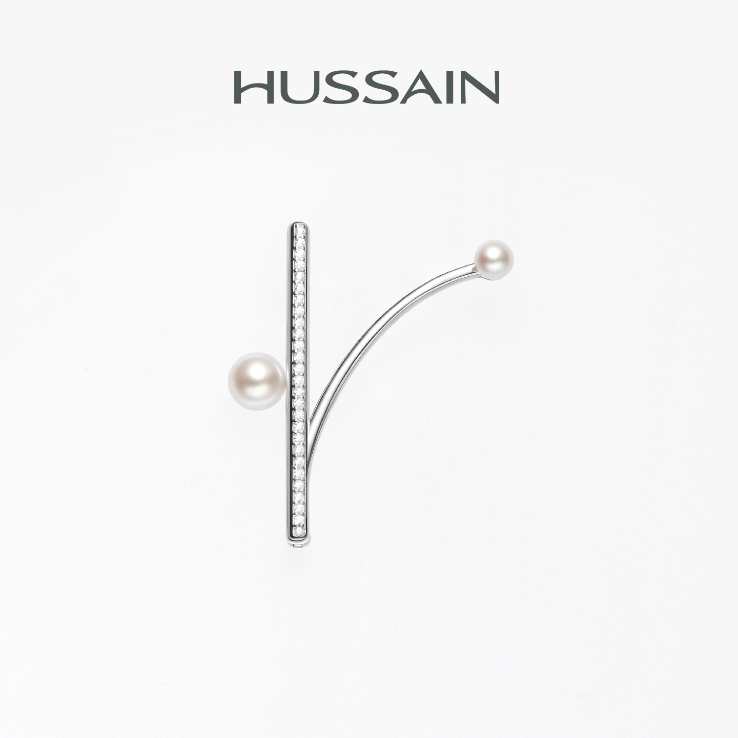 赫生HUSSAIN淡水珍珠胸针轻奢图片