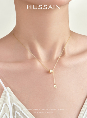 赫生原创方形爱心纯银项链