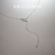 赫生HUSSAIN倾斜长款 毛衣项链天然淡水珍珠精致秋冬高级感吊坠女