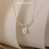 赫生HUSSAIN光野巴洛克珍珠吊坠项链高级感轻奢小众秋冬毛衣配饰