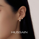赫生HUSSAIN星点零星淡水珍珠耳钉精致小巧秋冬高级感耳环耳饰女