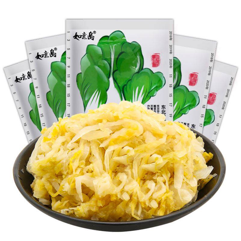 乳花香酸菜东北正宗酸菜泡菜下饭配酒小菜即食腌菜丝白菜500g*5袋