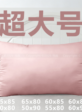 纯棉长方形床头大号靠枕套全棉靠背套65x85cm卧室百搭抱枕套60x80