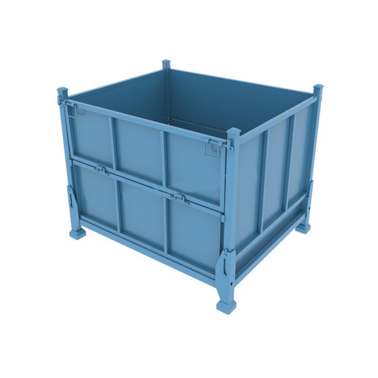 可折叠可堆垛金属料箱汽配零件用周转箱铁箱物料箱