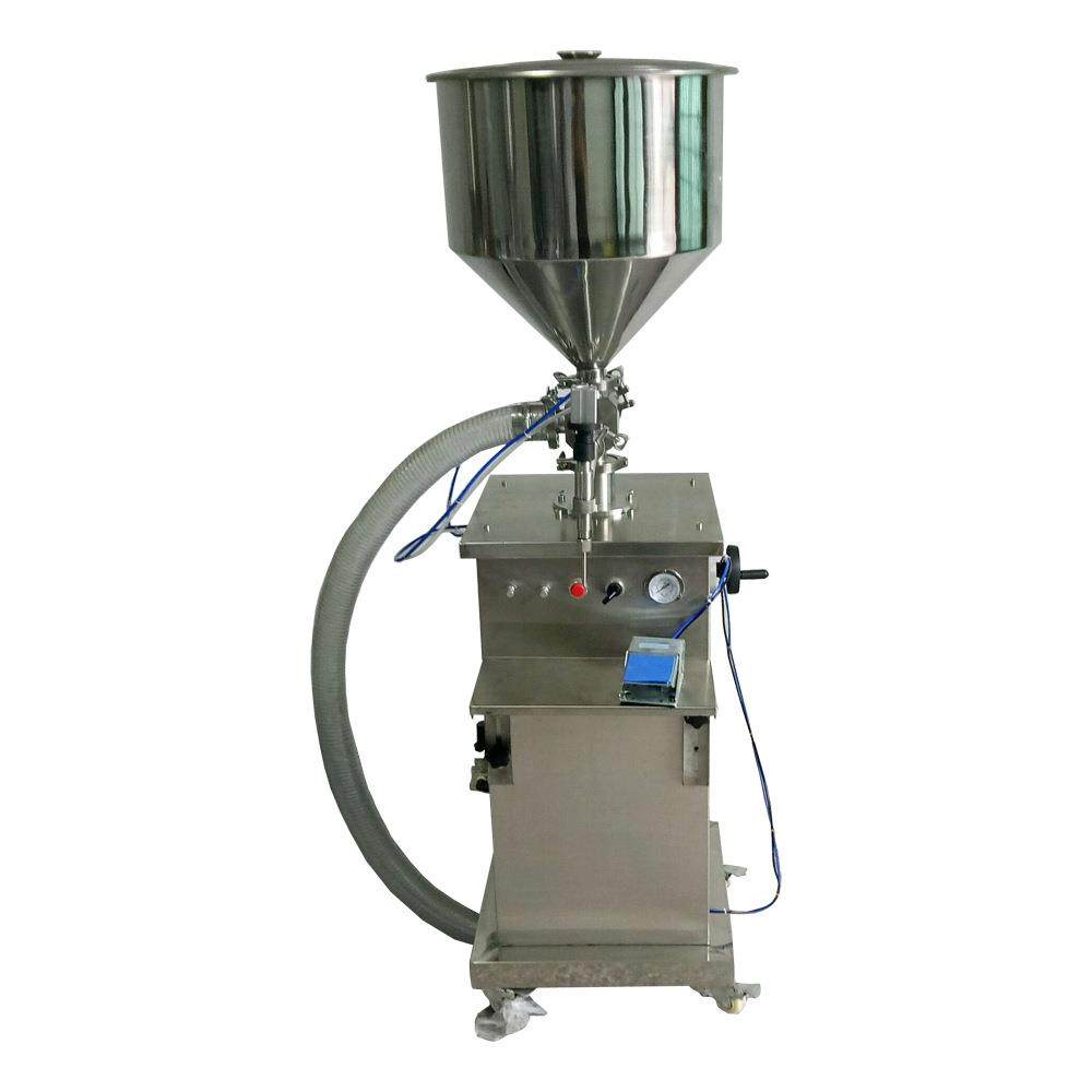 半自动灌装机酸奶膏霜膏体立式转阀自吸料斗灌装机洗衣液体灌装机