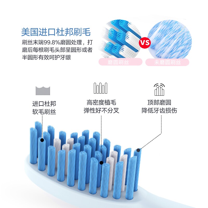 Ebonee艾博尼电动牙刷头P1/P2/X6/X3/C1/E1原厂替换牙刷头