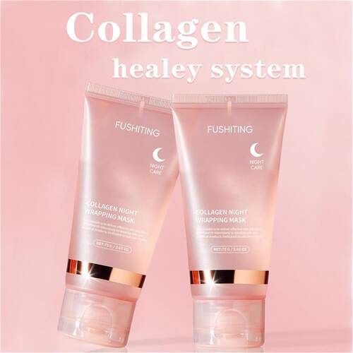 跨境水解胶原蛋白撕拉面膜Collagen Night修护补水保湿面膜现货