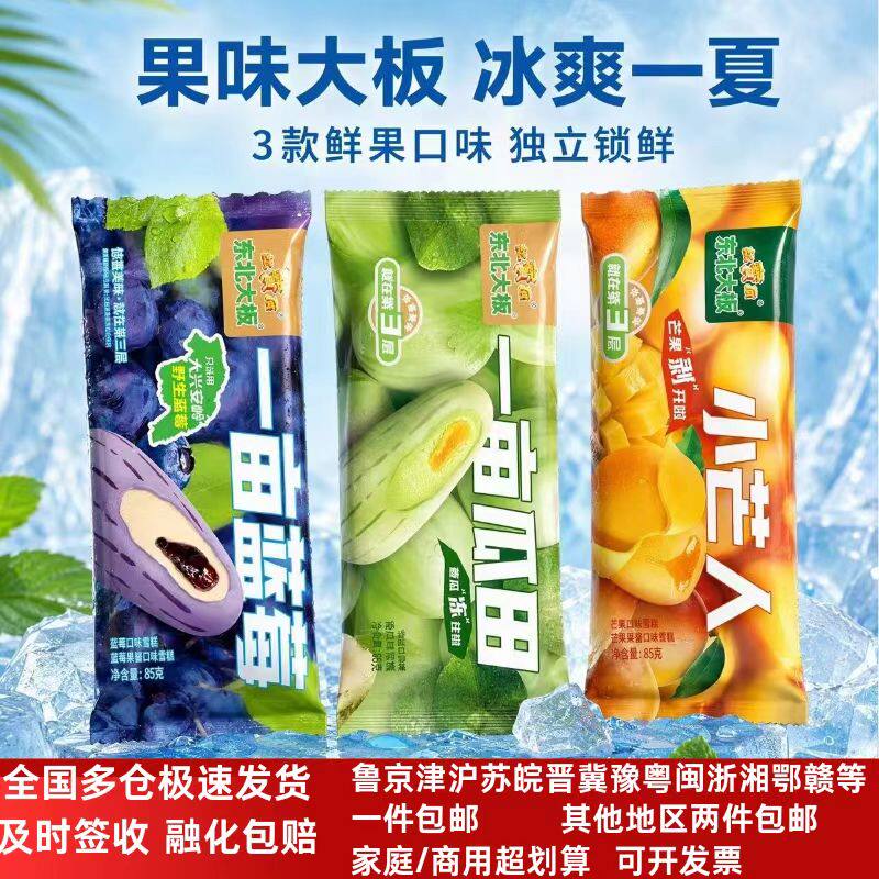 【新品上市】东北大板一亩瓜田香瓜口味雪糕东北冰淇淋雪糕冷饮批