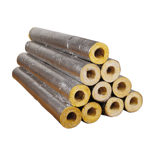 玻璃棉管蒸汽管道保温管耐高温防火岩棉管高密度隔热铝箔开口棉管