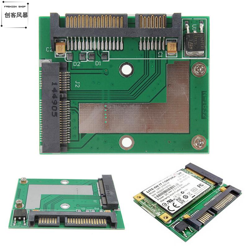 mSATA转sata转接卡 5cm MINI pcie SSD固态硬盘转半高2.5寸SATA3