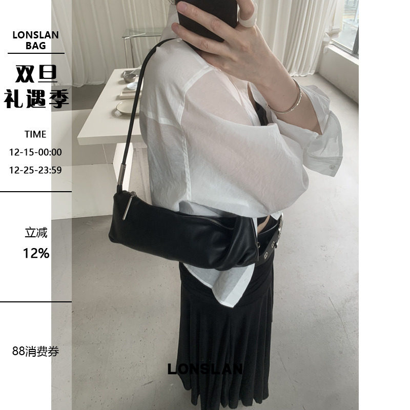 Lonslan BAG 2025  NEW   法棍软皮简约高级感时尚腋下包