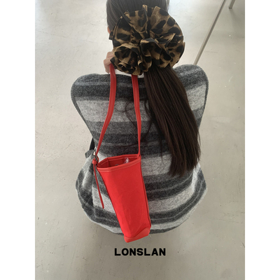 Lonslan BAG 2025NEW早秋日系简约帆布休闲水桶单肩斜挎包