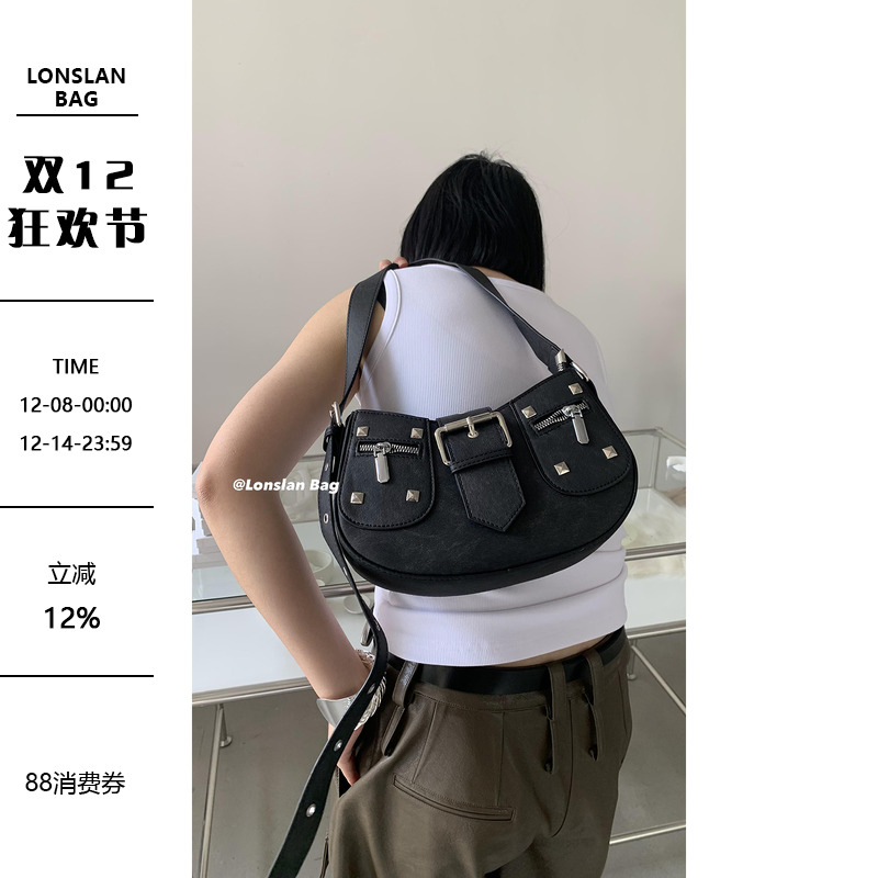 LonslanBag2023美式复古单肩包