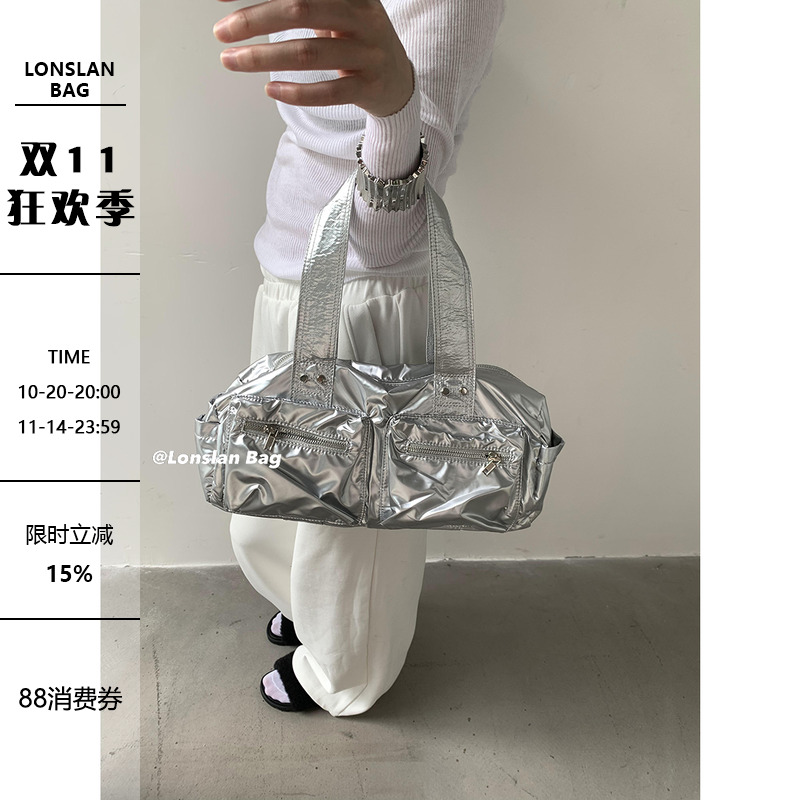LonslanBag秋季新款尼龙腋下包