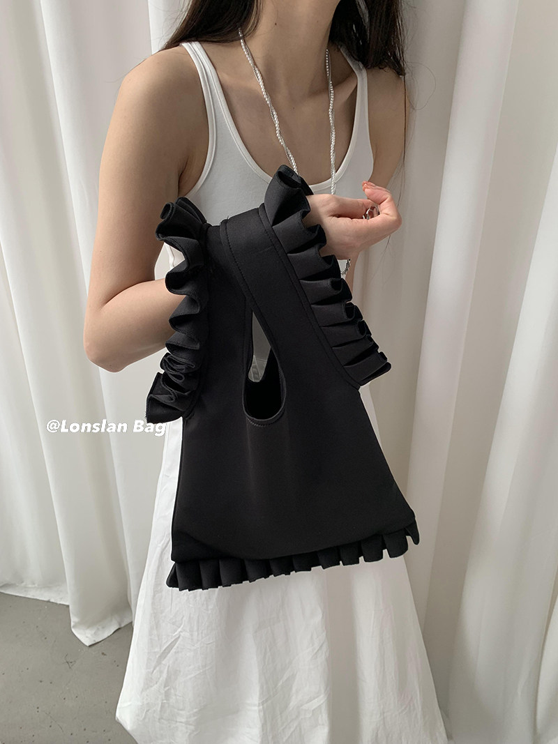 Lonslan BAG 2024春季新款日系芭蕾风可爱花边手提通勤大容量包包,箱包皮具/热销女包/男包,通用款女包,淘宝优惠券,粉丝福利购,淘宝优惠卷