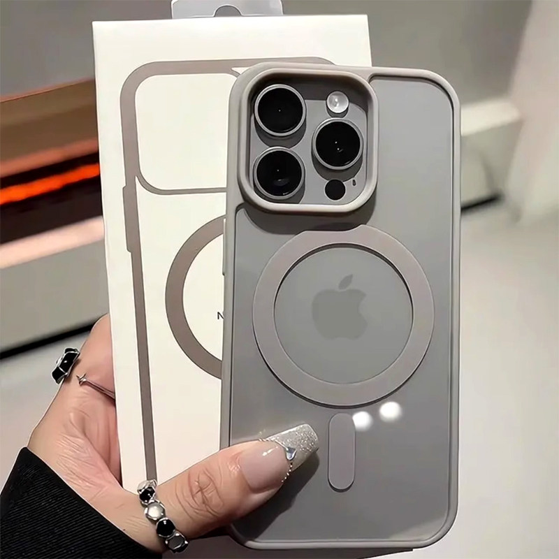 爆款磁吸肤感iphone16promax磨砂磁吸无线手机壳magsafe充电适用15pro苹果14plus简约高级13新款全包12套男女图片