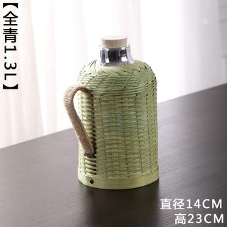 新品新品复古竹编热水瓶便携开水瓶暖壶保温瓶保温m壶热水壶小号