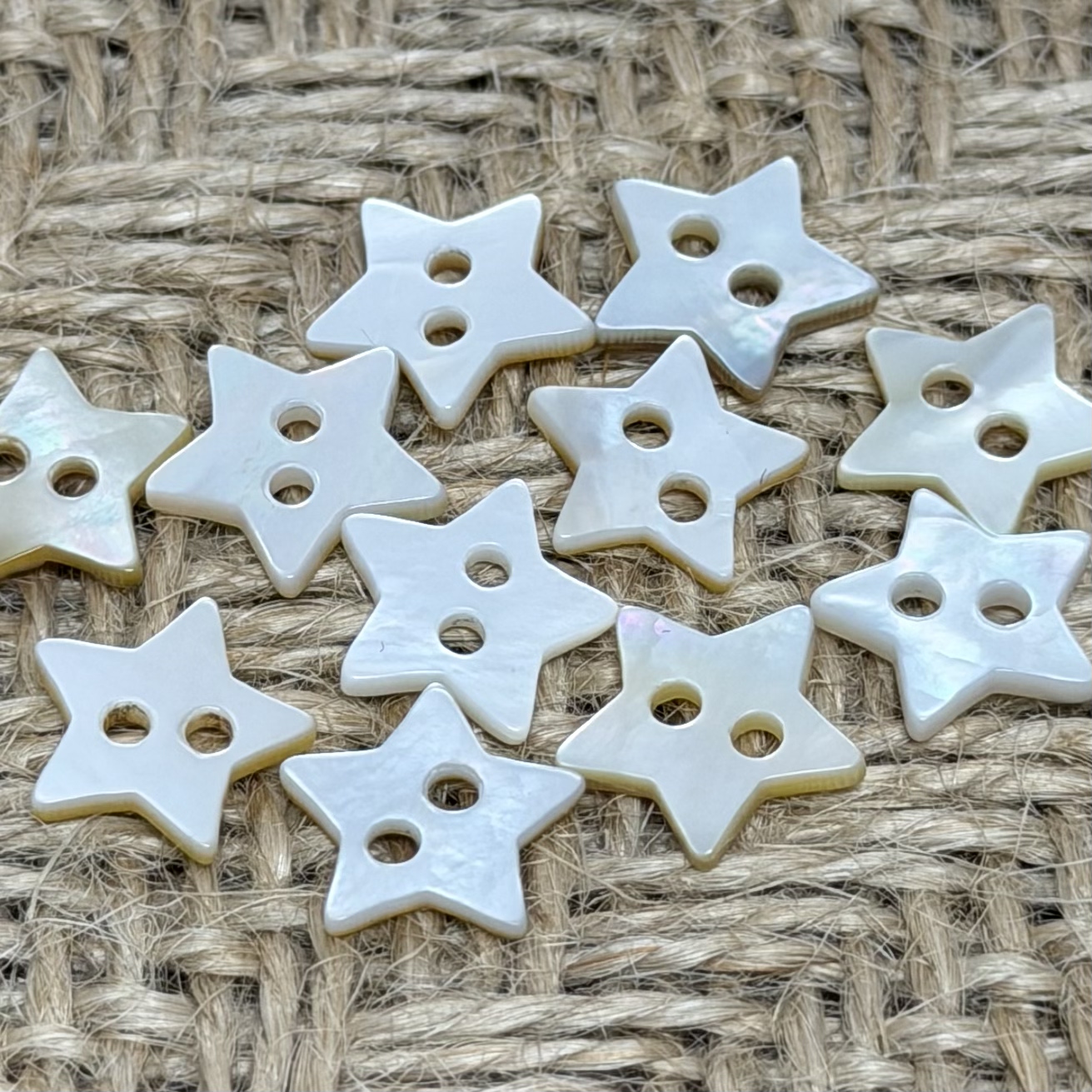 天然白蝶原色贝壳五角星纽扣形装童装针织衫衬衫开衫儿童手工扣子