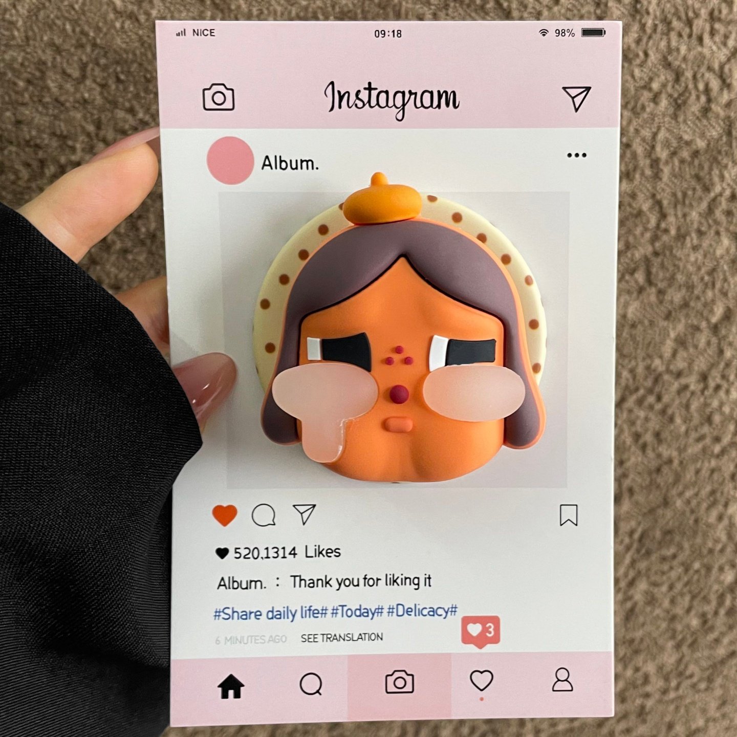 可爱星星小人娃娃适用于苹果iphone磁吸手机支架超强吸附桌面指环扣伸缩气囊新款卡通少女心背贴支架爆款硅胶