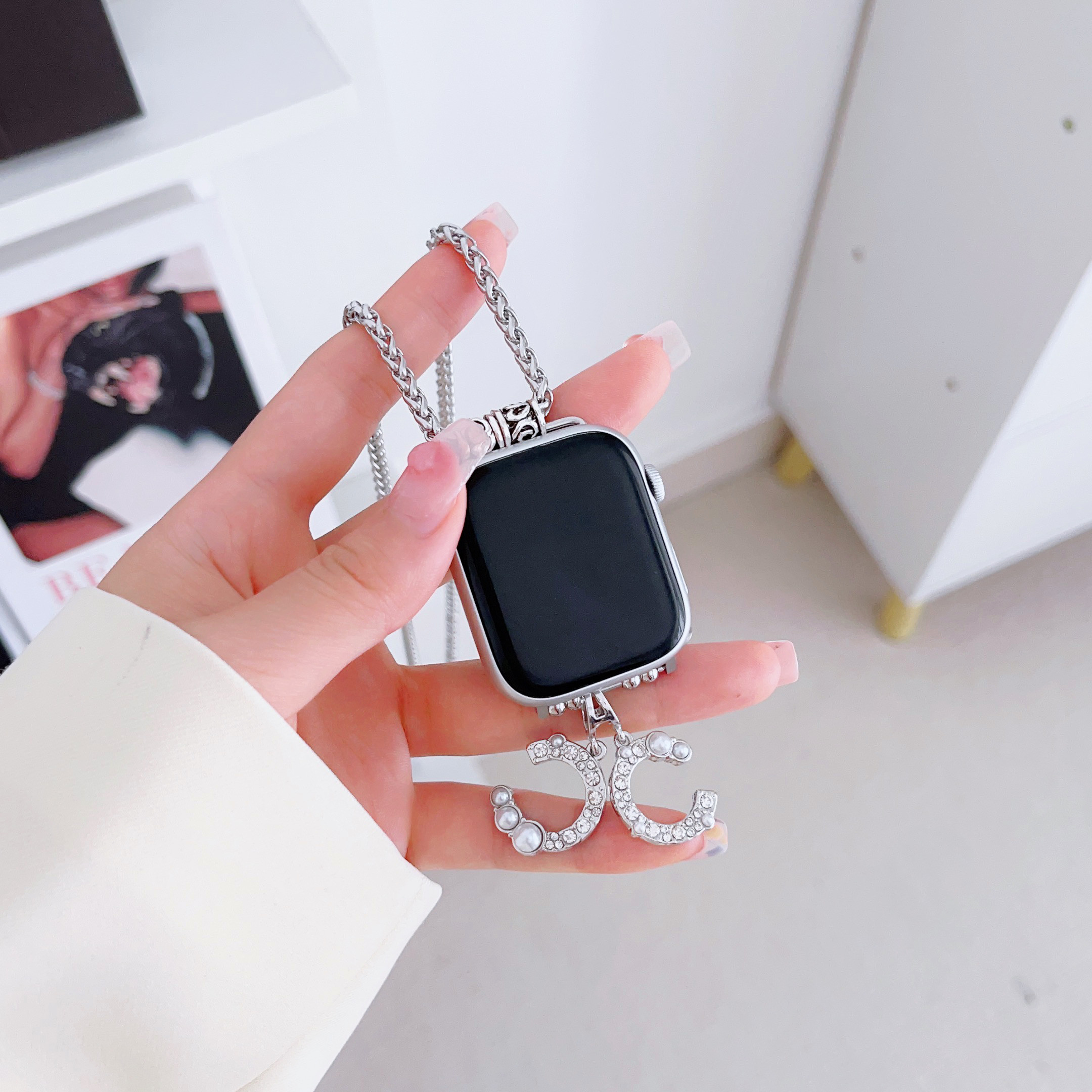 iwatch11表带金属不锈钢项链防丢