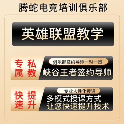 lol英雄联盟端游手游教学拜师收徒培训上分技术教程实战指导学习