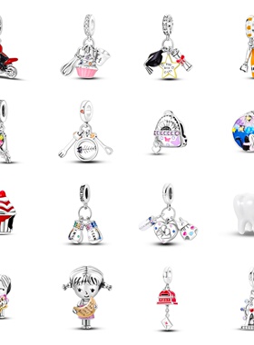 时尚潘家风格珠子原创diy串珠人物生活系列铜镀银配饰手链配件