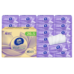 维达棉韧抽取面巾3层S码90抽&times;20包
