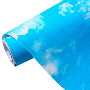 天花板贴纸自粘强力整张蓝天白云防水贴画客厅吊顶屋顶装饰墙纸