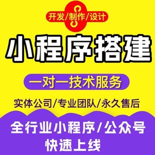 微信小程序公众号开发定制作全行业小程序搭建一条龙服务