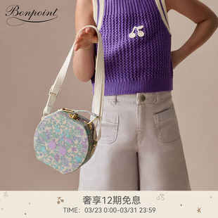 Bonpoint2026早春女大童樱桃花卉手提斜挎包小樱桃童装 新品