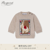 Bonpoint童装 套衫 节日礼物 2025秋冬小童绵羊毛动物图案长袖