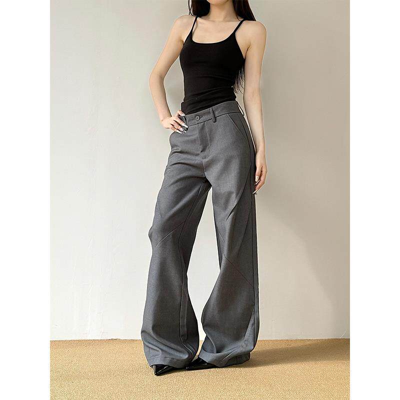 Don Cry 垂坠设计感阔腿西裤男女美式复古cleanfit微喇休闲裤子潮