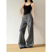 复古cleanfit微喇休闲裤 Don 男女美式 垂坠设计感阔腿西裤 子潮 Cry