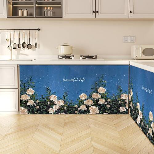 免打孔遮挡帘杂物橱柜遮丑布帘