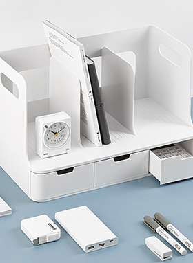 韩国SYSMAX Olio Rack 3系列桌面书立书架文件架收纳架桌上展示架带抽屉收纳书本书籍文件分类收纳书立