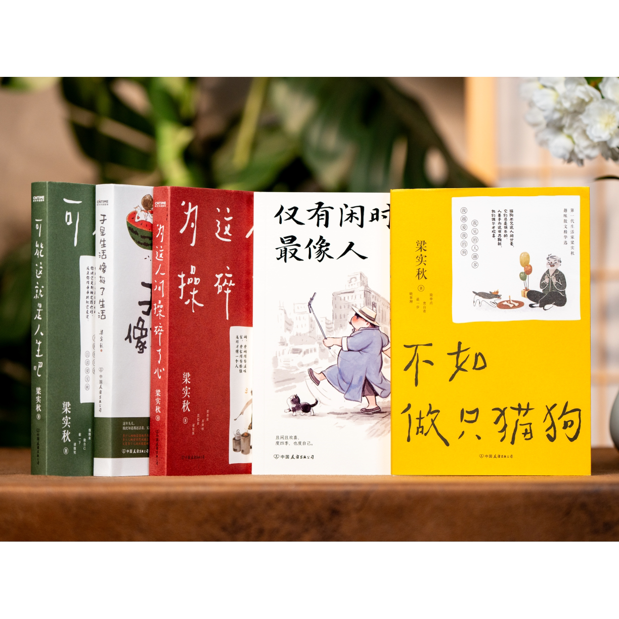 梁实秋乐趣人生散文集5册套装:可能这就是人生吧+为这人间 碎了心+不如做只猫狗+于是生活像 了生活+快乐就是哈哈哈哈哈