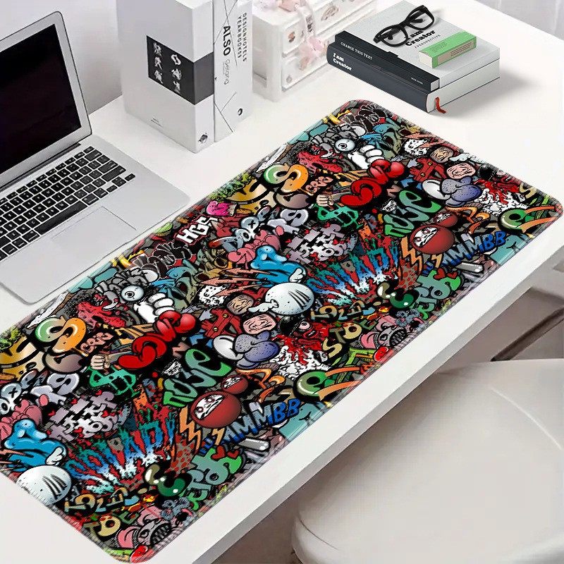 新款鼠标垫大号游戏电脑键盘垫锁边加厚游戏桌垫