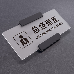 亚克力门牌办公室门牌标识牌透明免打孔创意公司部门牌财务部经理室定制财务室高档部门标识牌定制办公室门贴