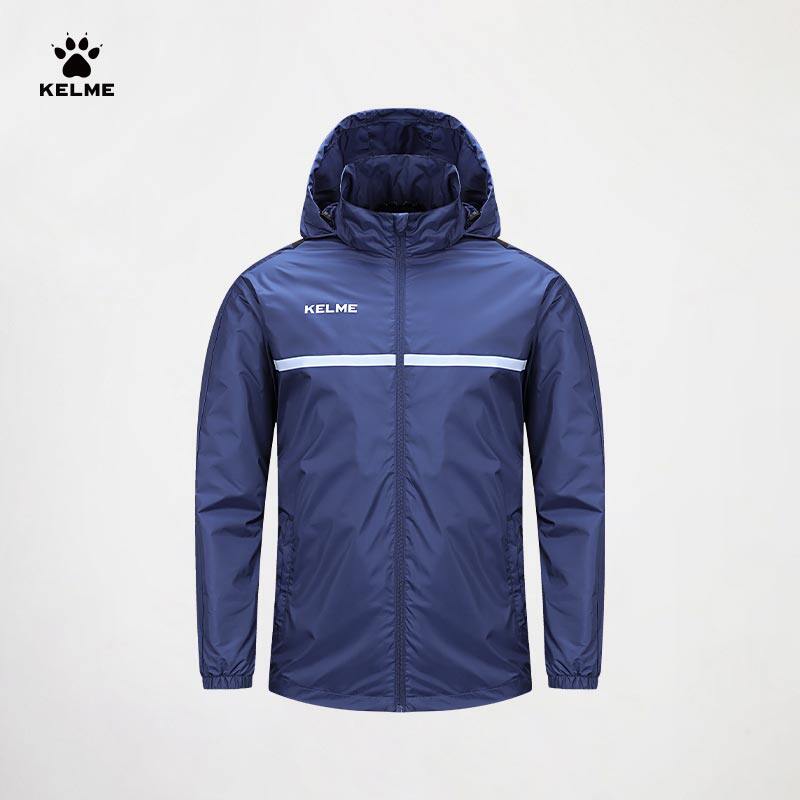 KELME KIDS卡尔美儿童风衣外套秋季风雨衣学校训练连帽定制运动服