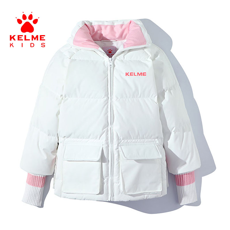 卡尔美常规厚款女童假两件外套