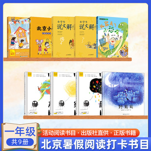 一年级北京暑假阅读书目全套9册会飞的学校北京小孩感知力绘本说文解字我家来了小恐龙野葡萄小学生课外阅读书籍读物