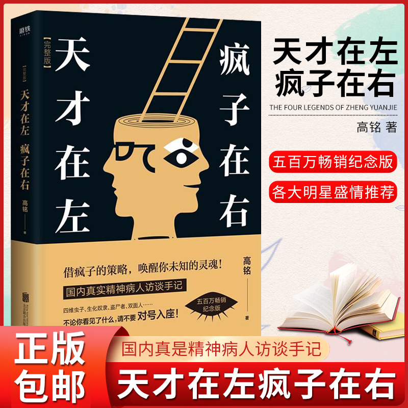 天才在左疯子在右完整版高铭正版珍藏版 人际交往人格心理学与生活 天才在疯子左右 心里疏导潜意识书情绪社会心理学入门专业书籍