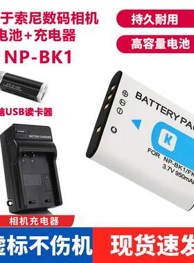 适用索尼DSC-W180 W190 S750 S950 CCD数码相机NP-BK1电池+充电器